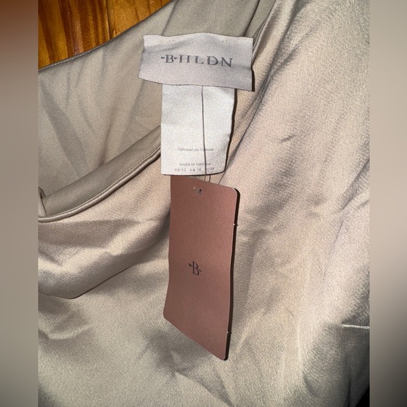 BHLDN Elegant One-Shoulder Cream Dress NWT - Picture 3 of 10